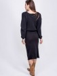 Женское вязаное платье - машинная вязка - "Келли" - Черный mini 6