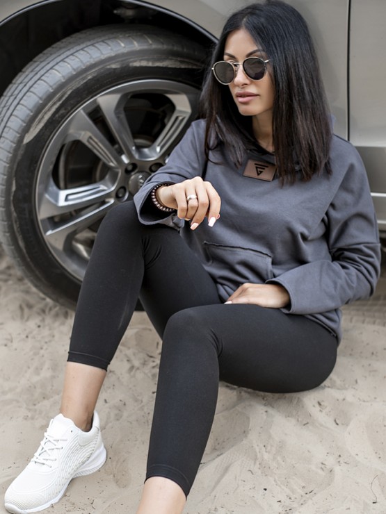 Жіноче худі з капюшоном - Графіт 2