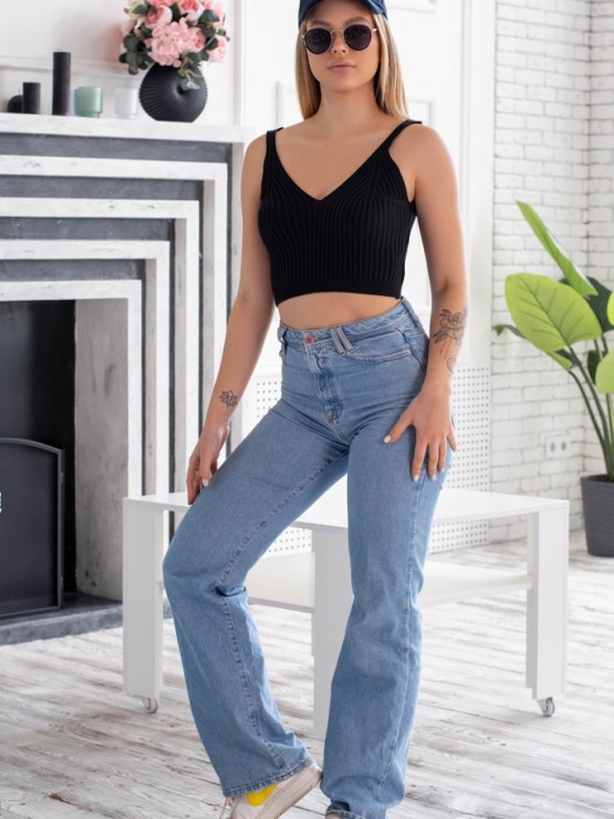 Топ жіночий - Машинна в'язка - Чорний 2