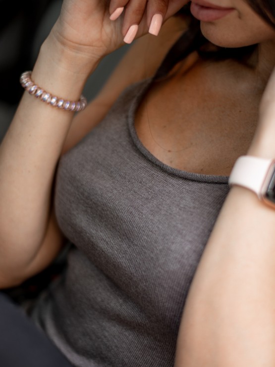 Женская майка - Машинная вязка - Коричневая 1