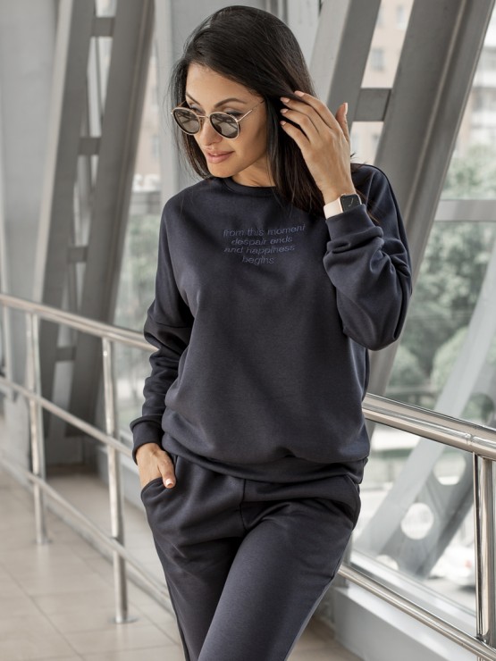 Костюм свободного кроя- Трехнитка - «Дженифер» - синий 5