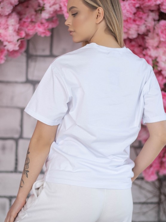 Жіноча футболка - оверсайз - біла з принтом MTV 1