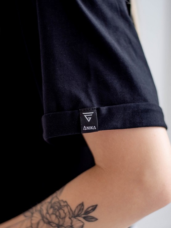 Футболка базова - чорна  - oversize -"Аніка" 2