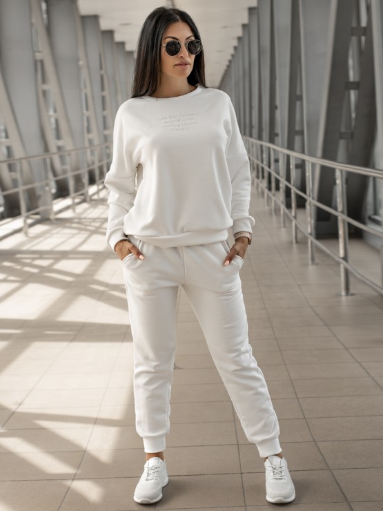 Костюм вільного крою - Тринитка - «Дженіфер» - молоко 2