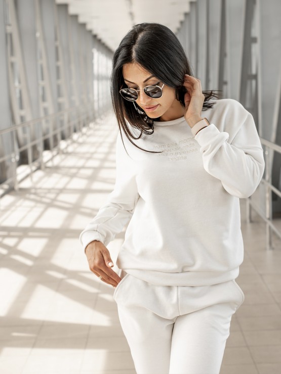 Костюм вільного крою - Тринитка - «Дженіфер» - молоко 6