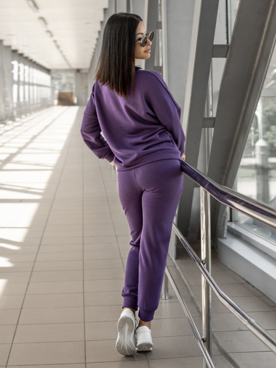 Костюм вільного крою - Тринитка - «Дженіфер» - фіолетовий 3