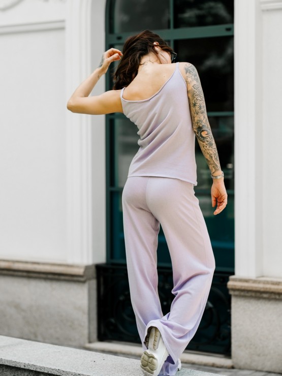 Женская майка - Машинная вязка - Лавандовый 2