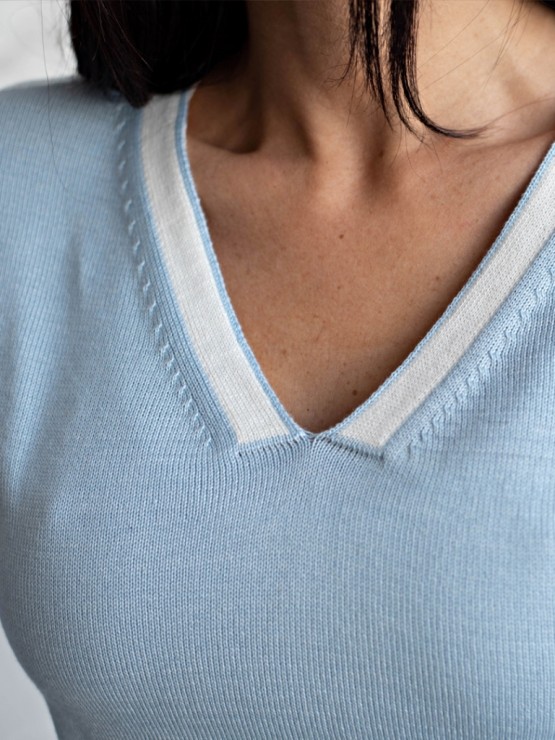 Женский костюм - Шерсть - "Кэйт" - Голубой 3