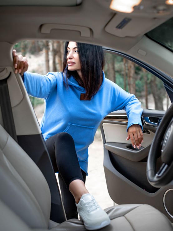 Жіночий худи з капюшоном - Блакитний 2