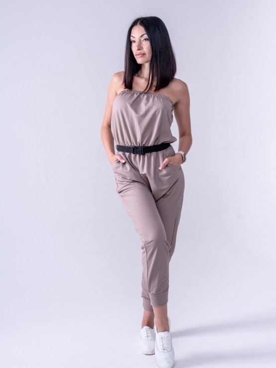 Комбинезон женский - летний - трикотаж - «Лия» - Бежевый 1
