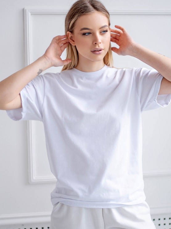 Футболка "Disco" - Бавовна - Бiла  -  принт касета 1