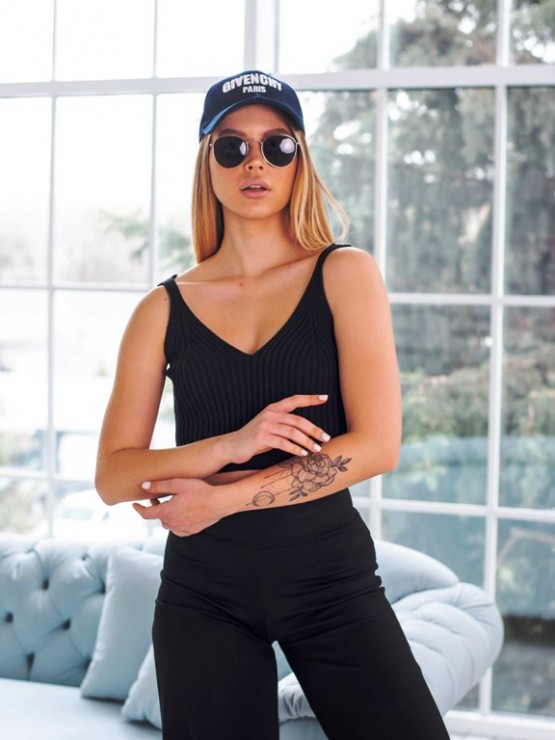 Топ жіночий - Машинна в'язка - Чорний 5