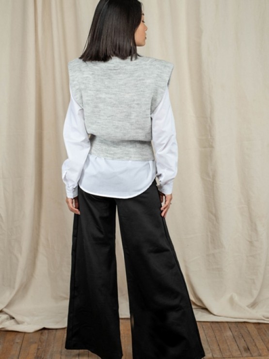 Жилетка вязаная серая »Лили»(Серый) 1