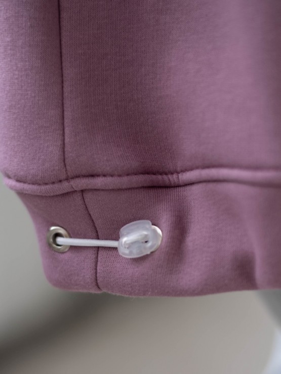 Жіночий худи на флісі з капюшоном Oversize -  "Оллі" - ліловий. 6