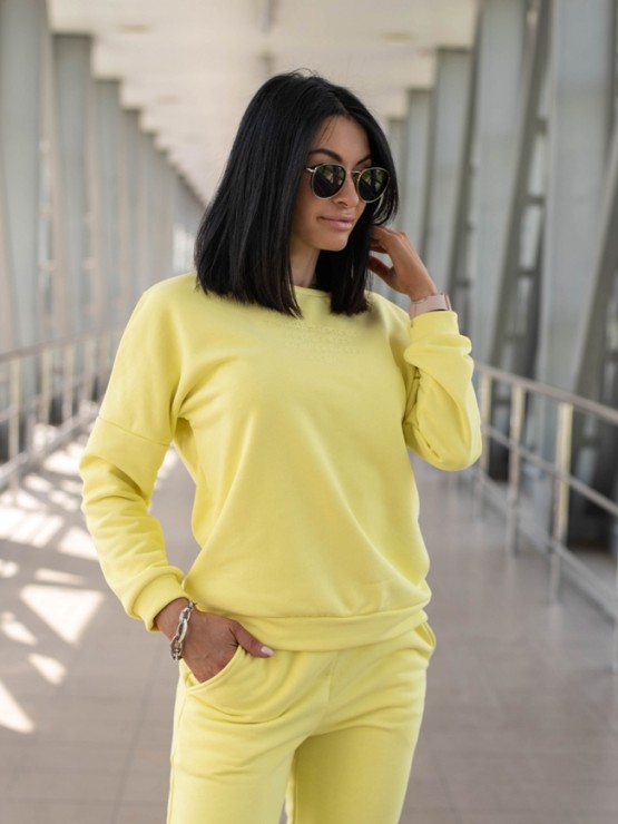 Жіночий костюм вільного крою - Тринітка - «Дженіфер» - Лимонний Жіночий костюм вільного крою - Тринітка - «Дженіфер» - Лимонний 1