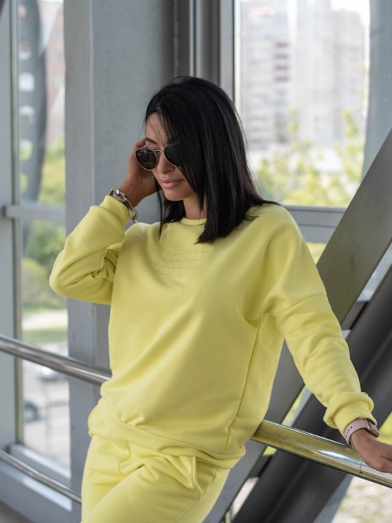 Жіночий костюм вільного крою - Тринітка - «Дженіфер» - Лимонний Жіночий костюм вільного крою - Тринітка - «Дженіфер» - Лимонний 3