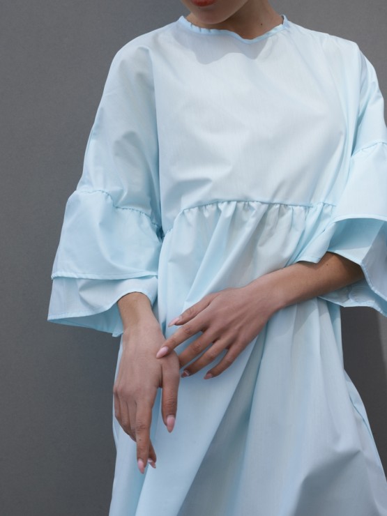 Летнее платье - Хлопок - Оversize "Мия"  - Мятное 1