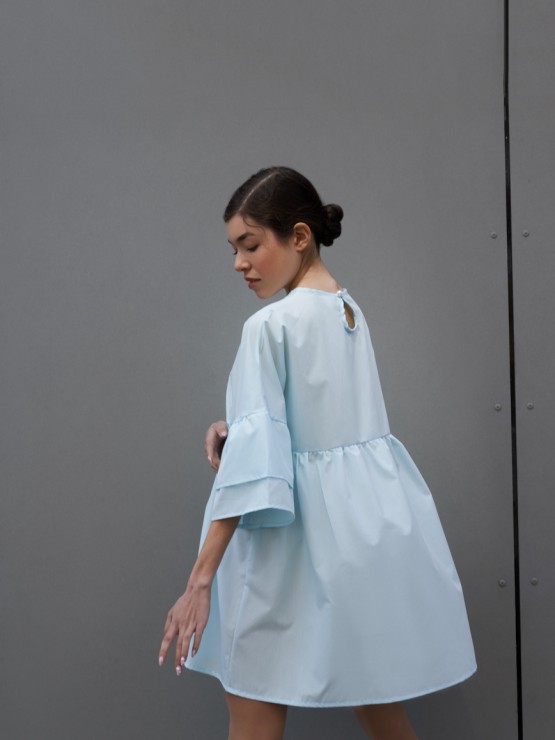 Летнее платье - Хлопок - Оversize "Мия"  - Мятное 2