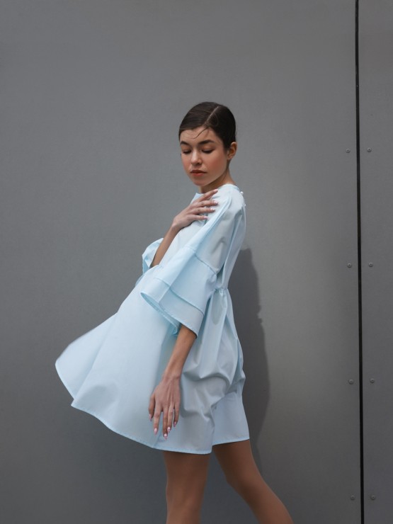 Летнее платье - Хлопок - Оversize "Мия"  - Мятное 3