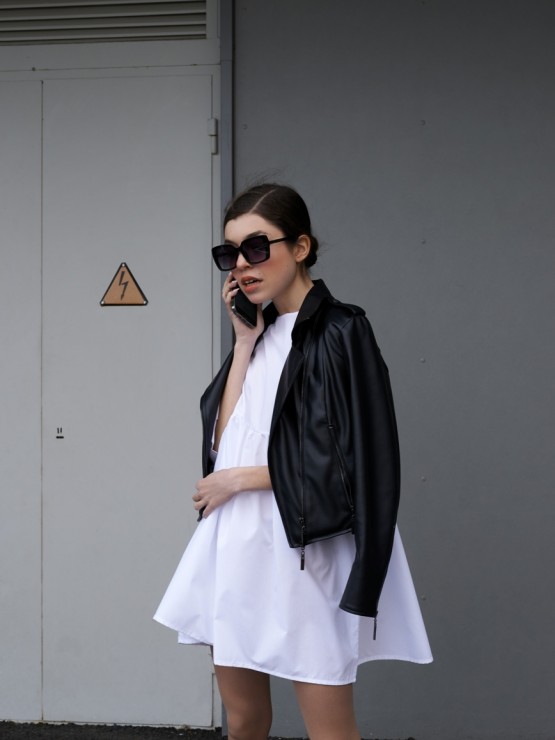 Летнее платье - Хлопок - Оversize "Мия"  - Белое 3