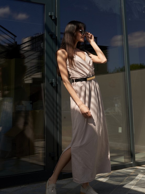 Летний трикотажный  сарафан - «Доминика» - Бежевый Летний трикотажный  сарафан - «Доминика» - Бежевый 7