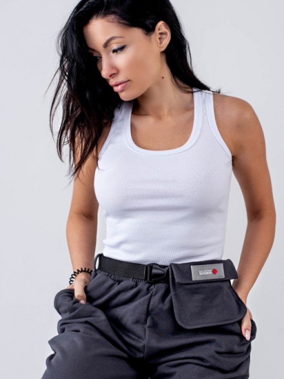 Майка женская - Рубчик -  Белый 1