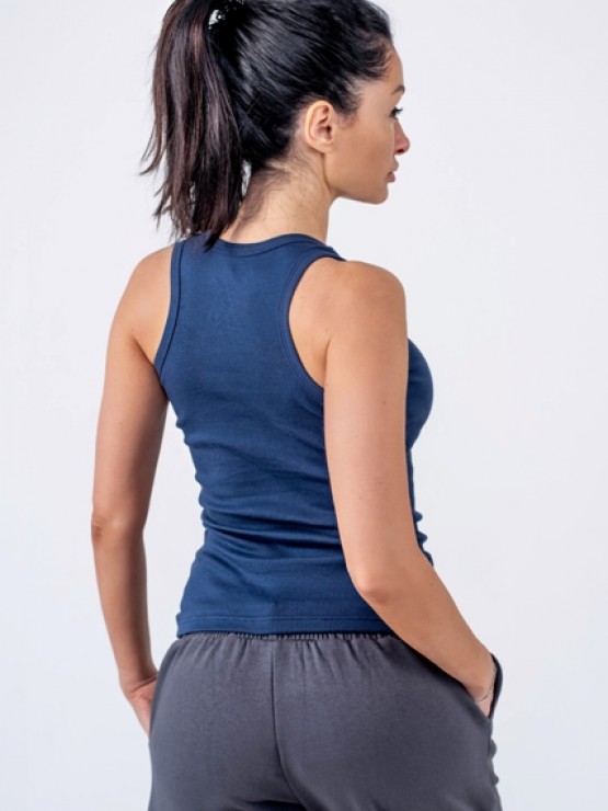 Майка женская - Рубчик - Синий 4