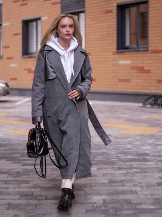 Зимове кашемірове на утеплювачі "Джетта" - Сірий 4