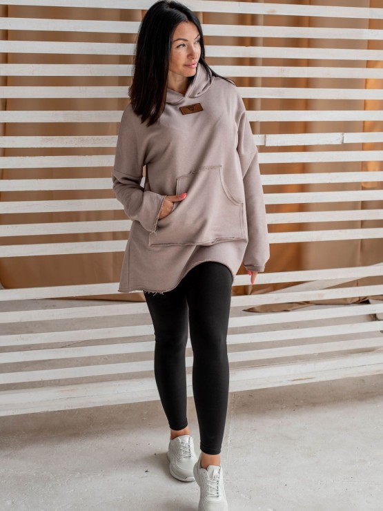 Женское худи с капюшоном - Кофе 2