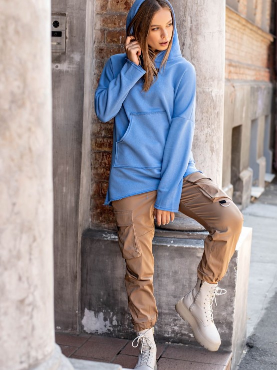 Жіночий худи з капюшоном - Блакитний 4