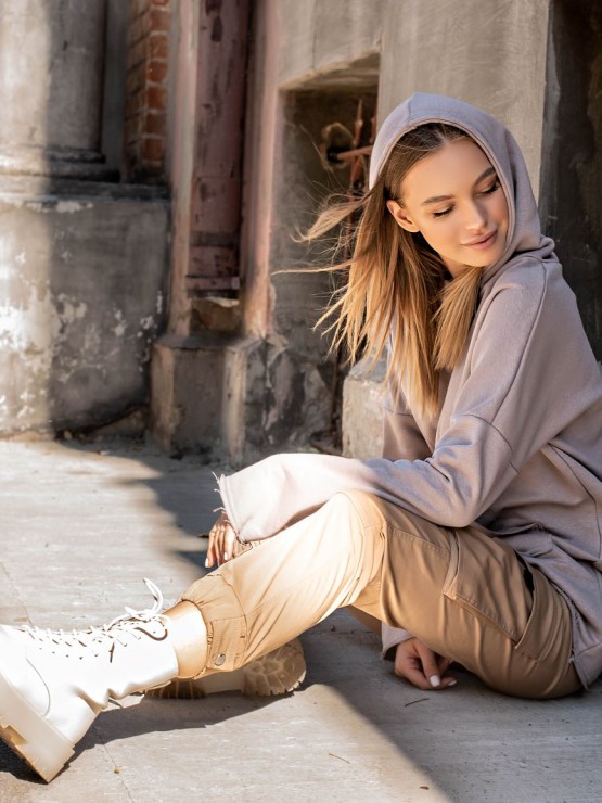 Женское худи с капюшоном - Кофе 6