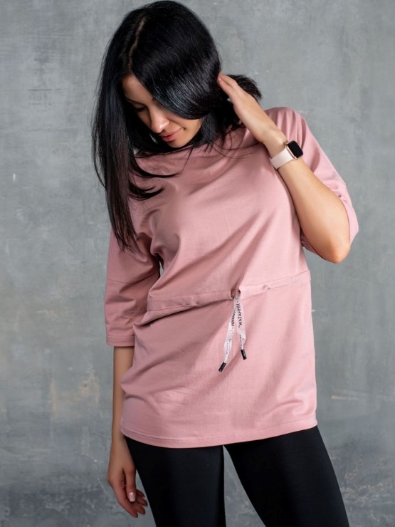 Жіночий костюм - футболка та лосини - «Міла» - пудра 1