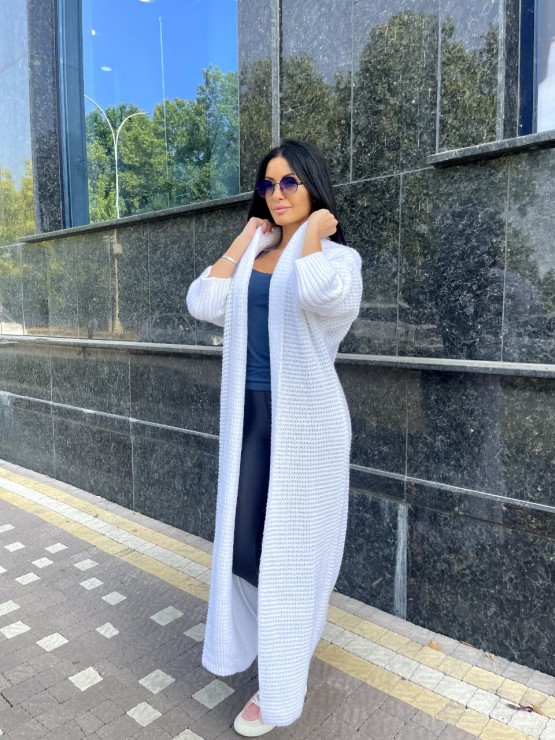 Кардиган машинної в'язки "Ада"білий 3