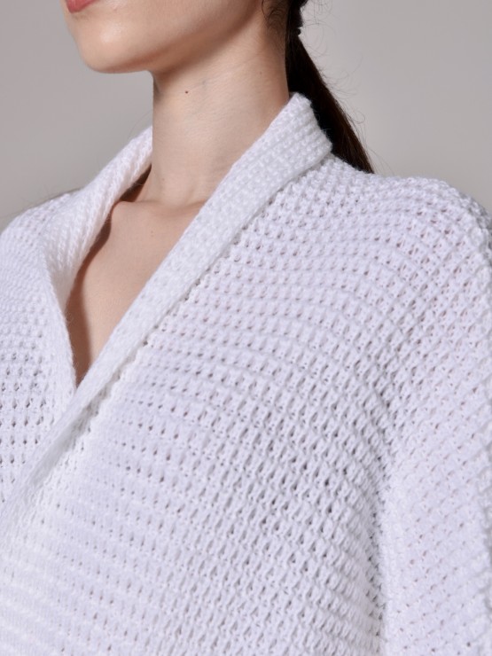 Кардиган машинної в'язки "Ада"білий 5