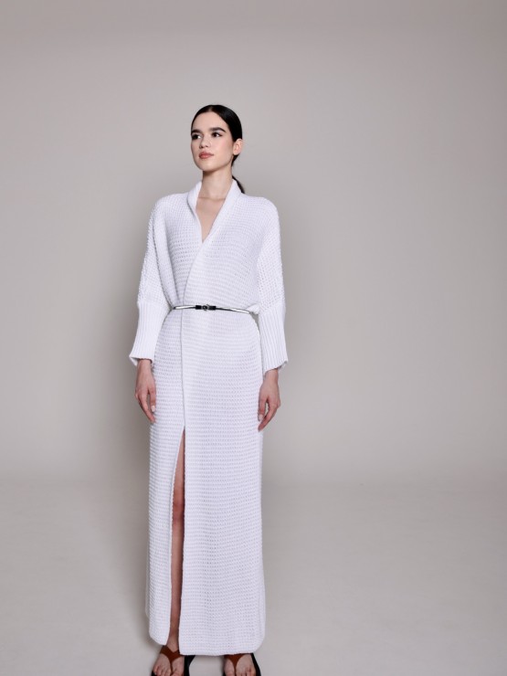 Кардиган машинної в'язки "Ада"білий 8