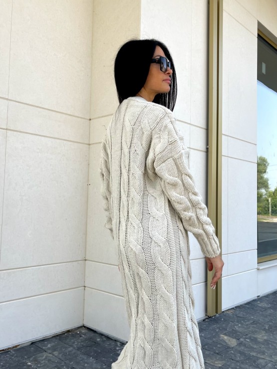 Кардиган Тифанни(бежевый) машинная вязка 2