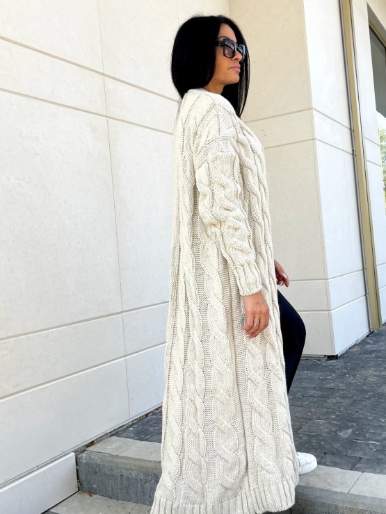 Кардиган Тифанни(бежевый) машинная вязка 3