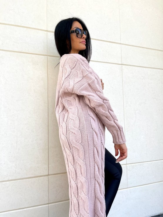 Кардиган Тифанни(пудра) машинная вязка 2