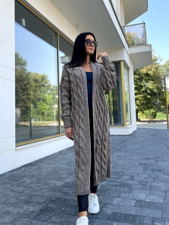 Кардиган Тифанни(шоколад) машинная вязка 1