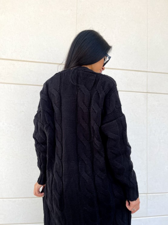 Кардиган Тифанни(черный) машинная вязка 1