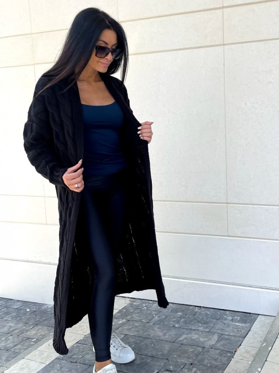 Кардиган Тифанни(черный) машинная вязка 2