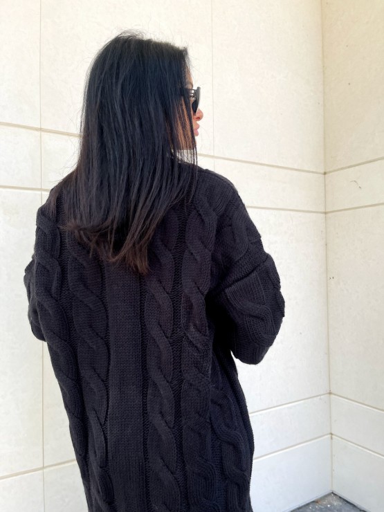 Кардиган Тифанни(черный) машинная вязка 4