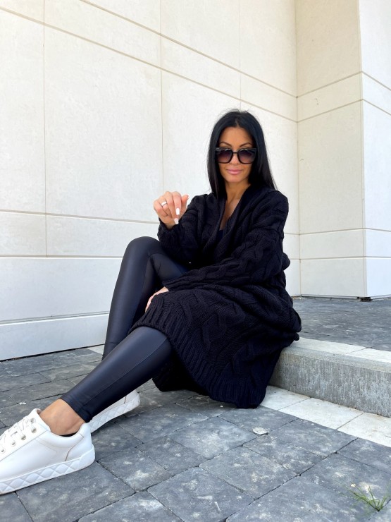 Кардиган Тифанни(черный) машинная вязка 7