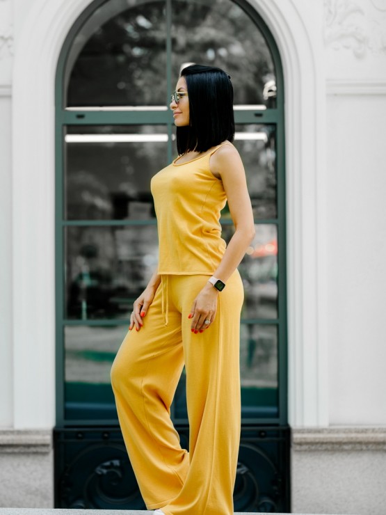 Женская майка - Машинная вязка -  Горчичная Женская майка - Машинная вязка -  Горчичная 2