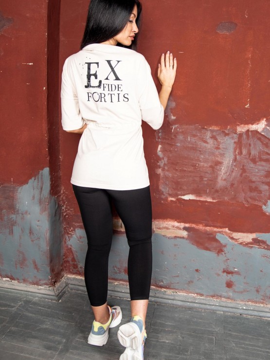 Жіночий костюм - футболка та лосини - «Міла» - бежевий 2