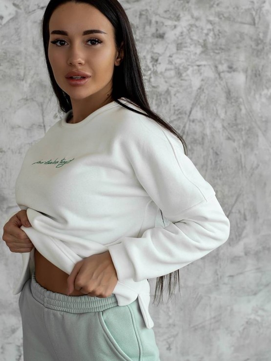 Женский костюм - Трехнитка на флисе  «Ванесса» - Оливка 3