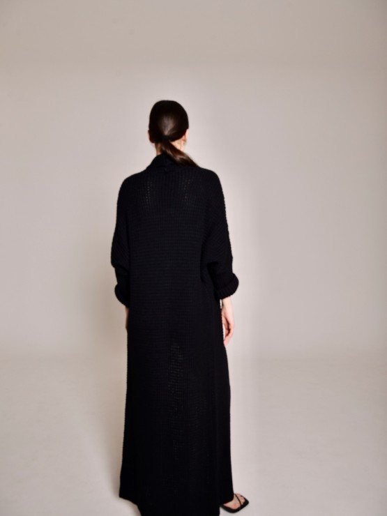 Легкий вязаный кардиган "Ада" черный 4