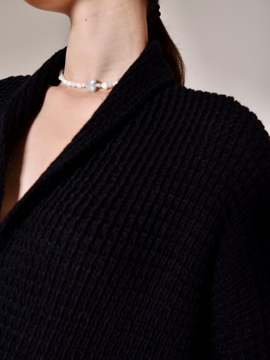 Легкий вязаный кардиган "Ада" черный 2