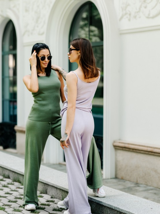 Женская майка - Машинная вязка - Лавандовый 3