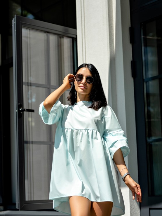 Летнее платье - Хлопок - Оversize "Мия"  - Мятное 5